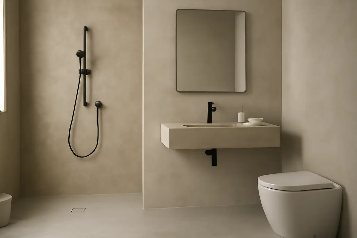 Resina e microcemento in bagno: perché stanno cambiando il concetto di stile minimal