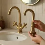 Come scegliere la rubinetteria color ottone per il bagno? Dettagli che aggiungono carattere senza eccessi