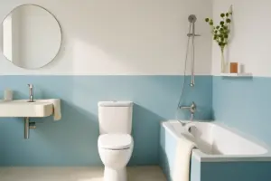 Il bagno bicolore va di moda? Strategie cromatiche semplici che moltiplicano la luminosità