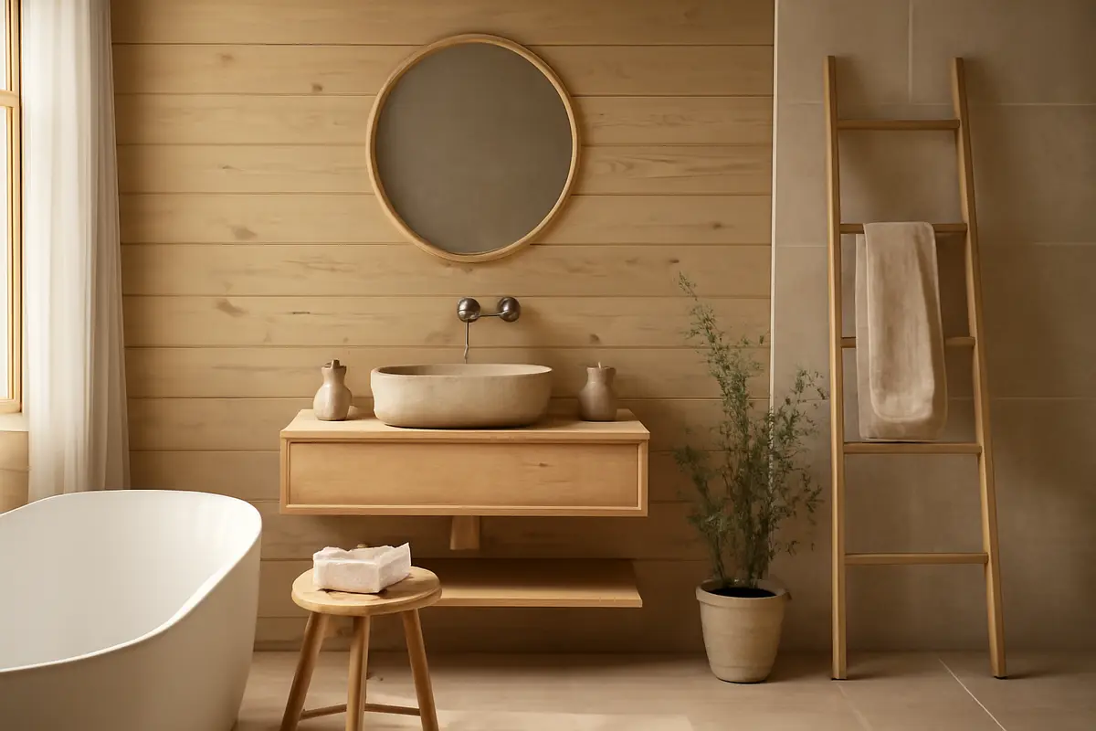 Come progettare un bagno in stile nordico? I materiali naturali che fanno la differenza