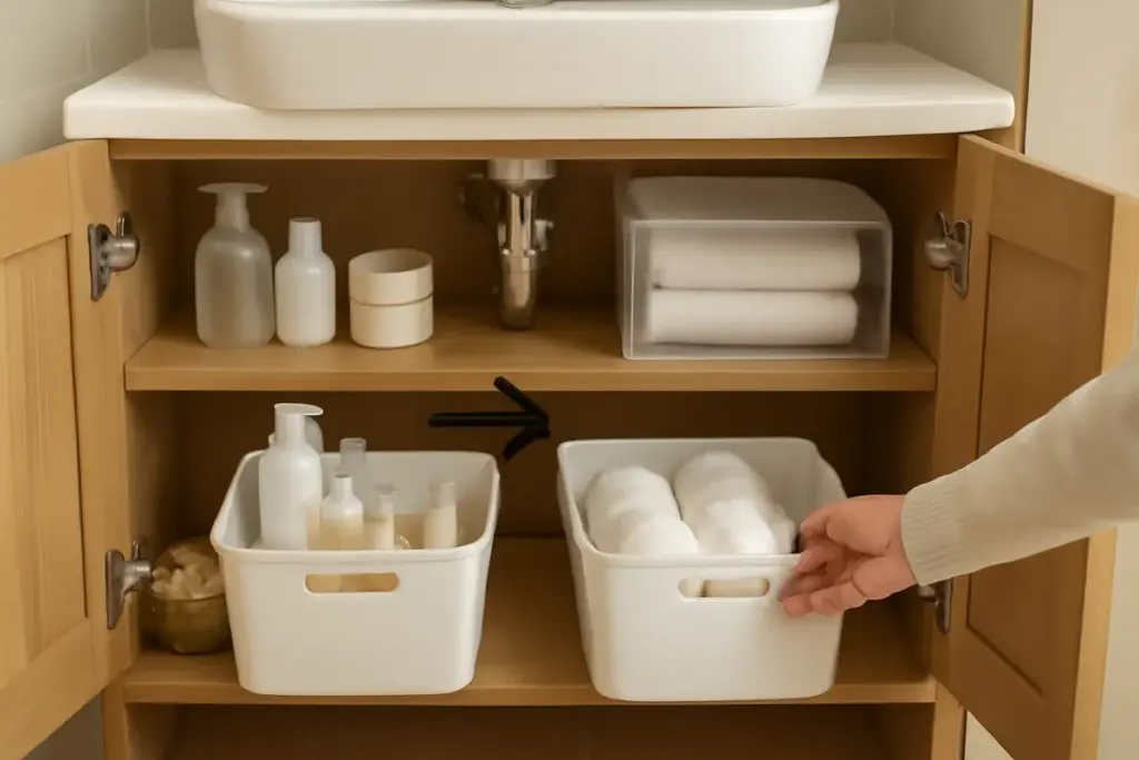 Come organizzare i prodotti nel mobile bagno? Il metodo che elimina il disordine in pochi gesti
