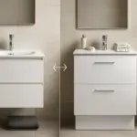 Mobile sospeso vs. a terra bagno: la differenza che influenza ordine e pulizia