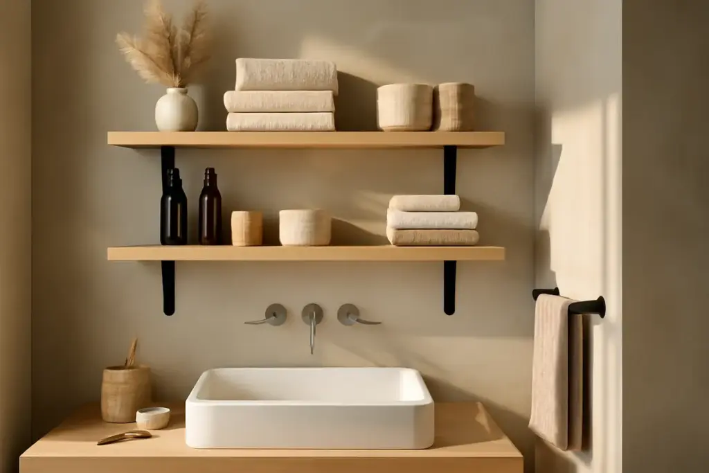 Come valorizzare la zona lavabo con mensole a vista? Idee pratiche ispirate dalle ultime tendenze