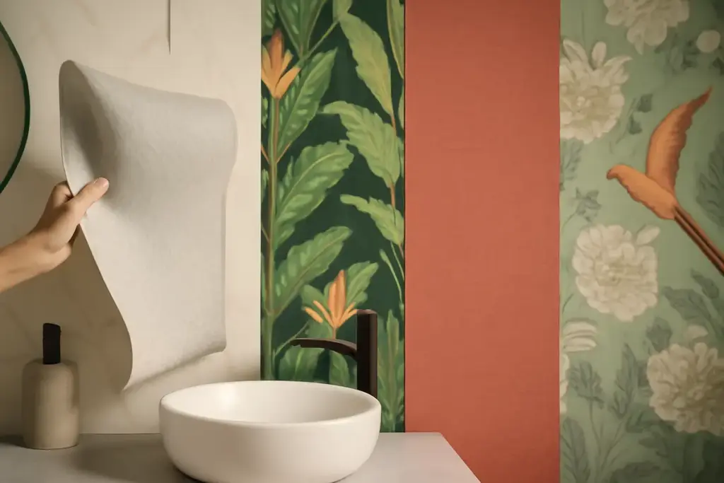 Quali tipi di carta da parati sono più usati nei bagni di tendenza? I segreti per combinare design e resistenza