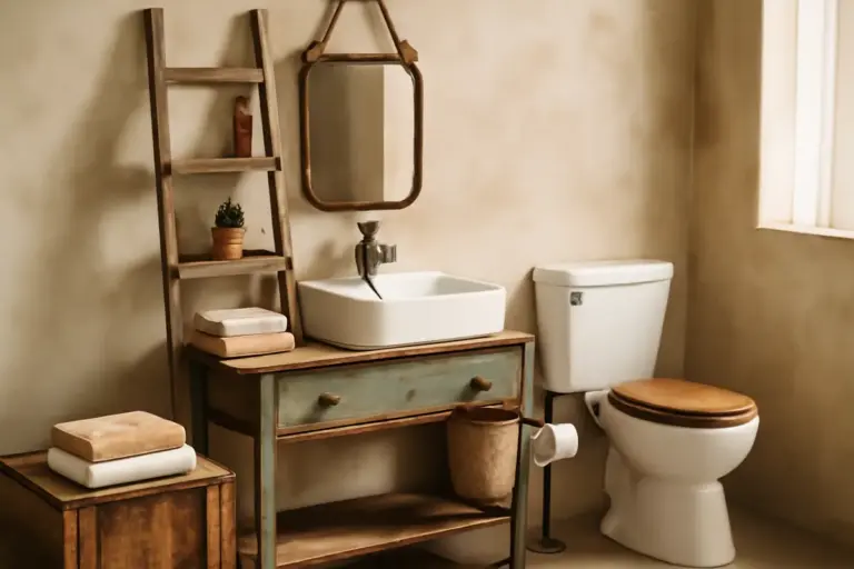 Come rinnovare un bagno con poco budget? Idee creative con elementi recuperati e low cost