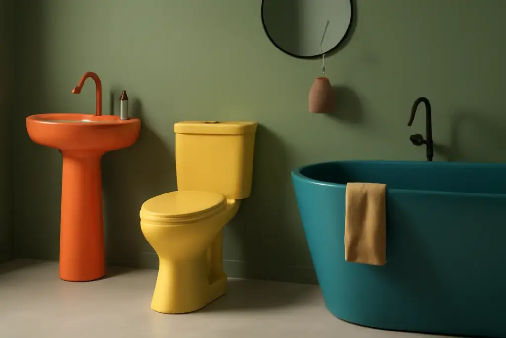 Arredi bagno colorati al posto del classico bianco: errori da evitare per un risultato moderno e armonioso