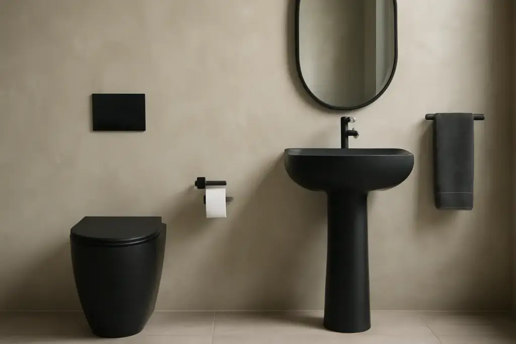 Abbinamento di sanitari neri in bagno: soluzioni di design che non passano mai inosservate