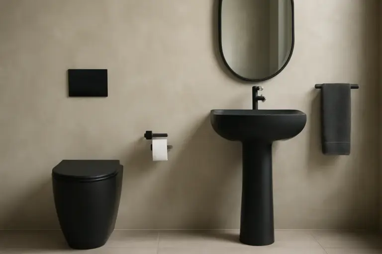 Abbinamento di sanitari neri in bagno: soluzioni di design che non passano mai inosservate